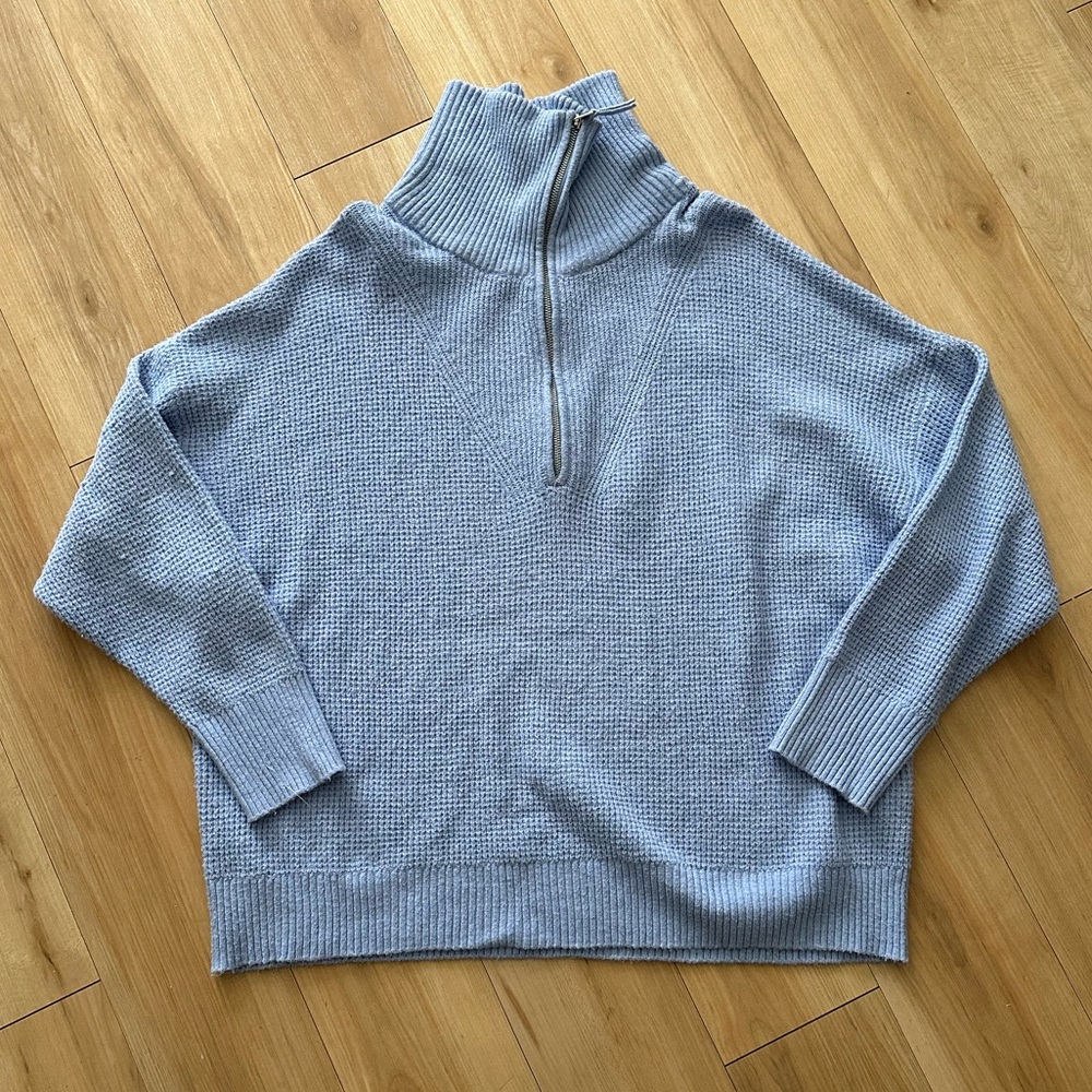 Aerie Zip Up Oversized Sweater